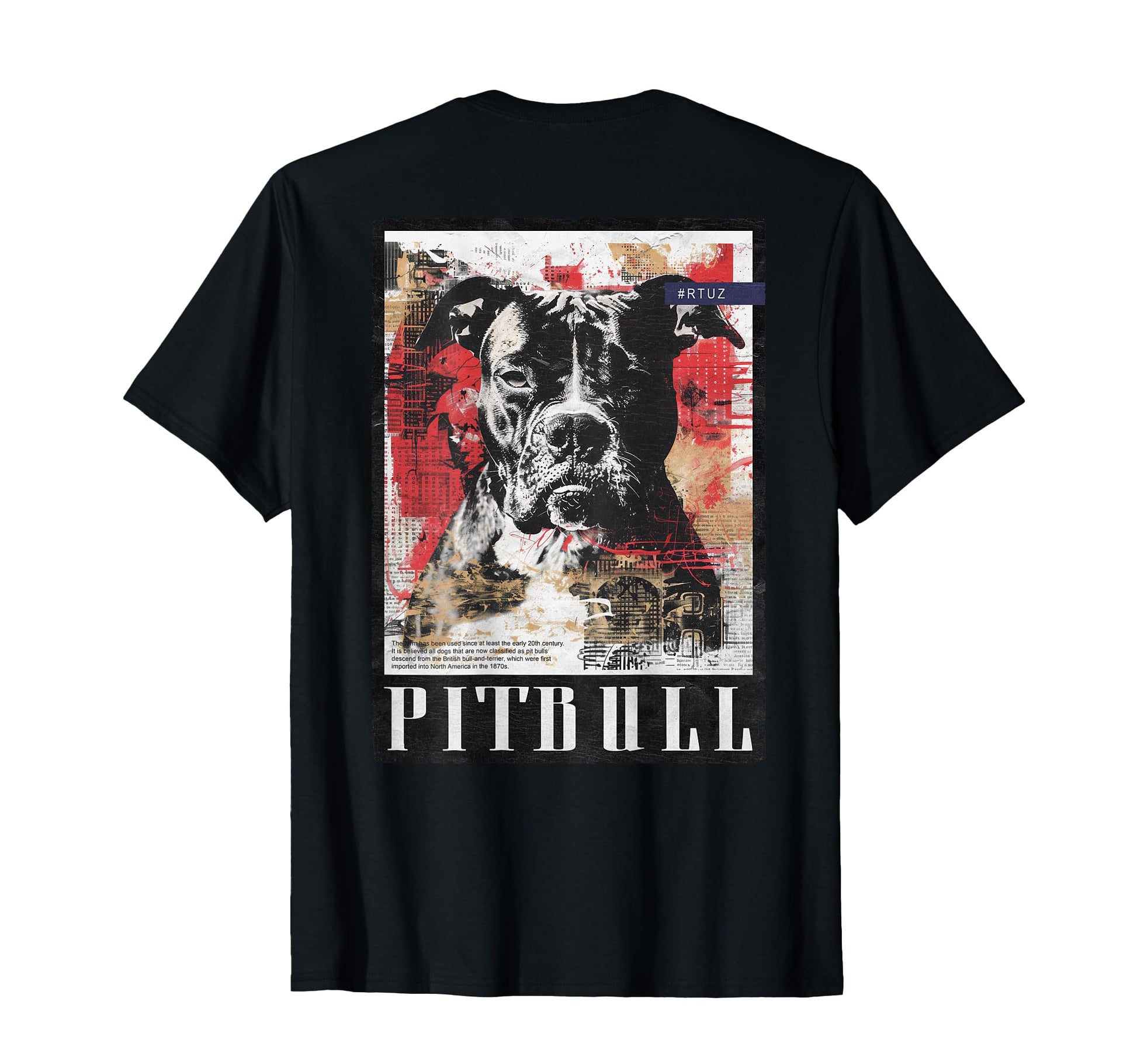 Back Y2K Streetwear Dog Pit Bull T-Shirt - Streetwear Style Unisex - T-Shirt, Sweatshirt, Hoodie