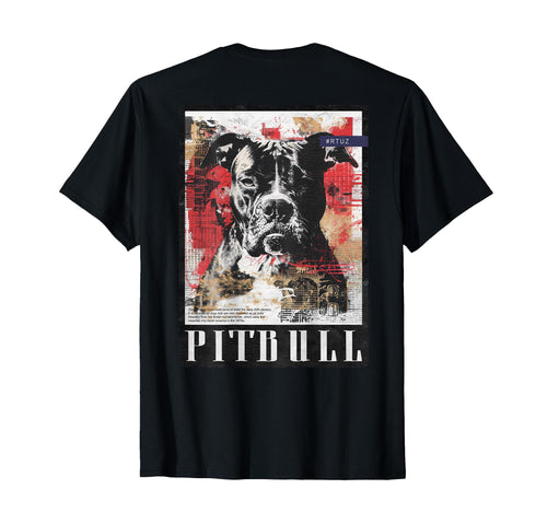 Back Y2K Streetwear Dog Pit Bull T-Shirt - Streetwear Style Unisex - T-Shirt, Sweatshirt, Hoodie