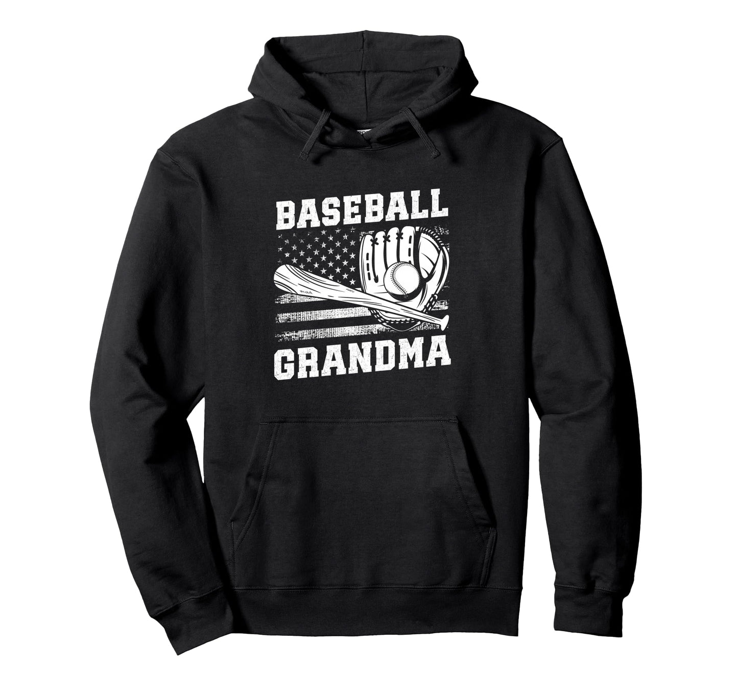 Baseball Grandma Usa Flag Hoodie - Custom Art Print for Adults - T-Shirt, Sweatshirt, Hoodie