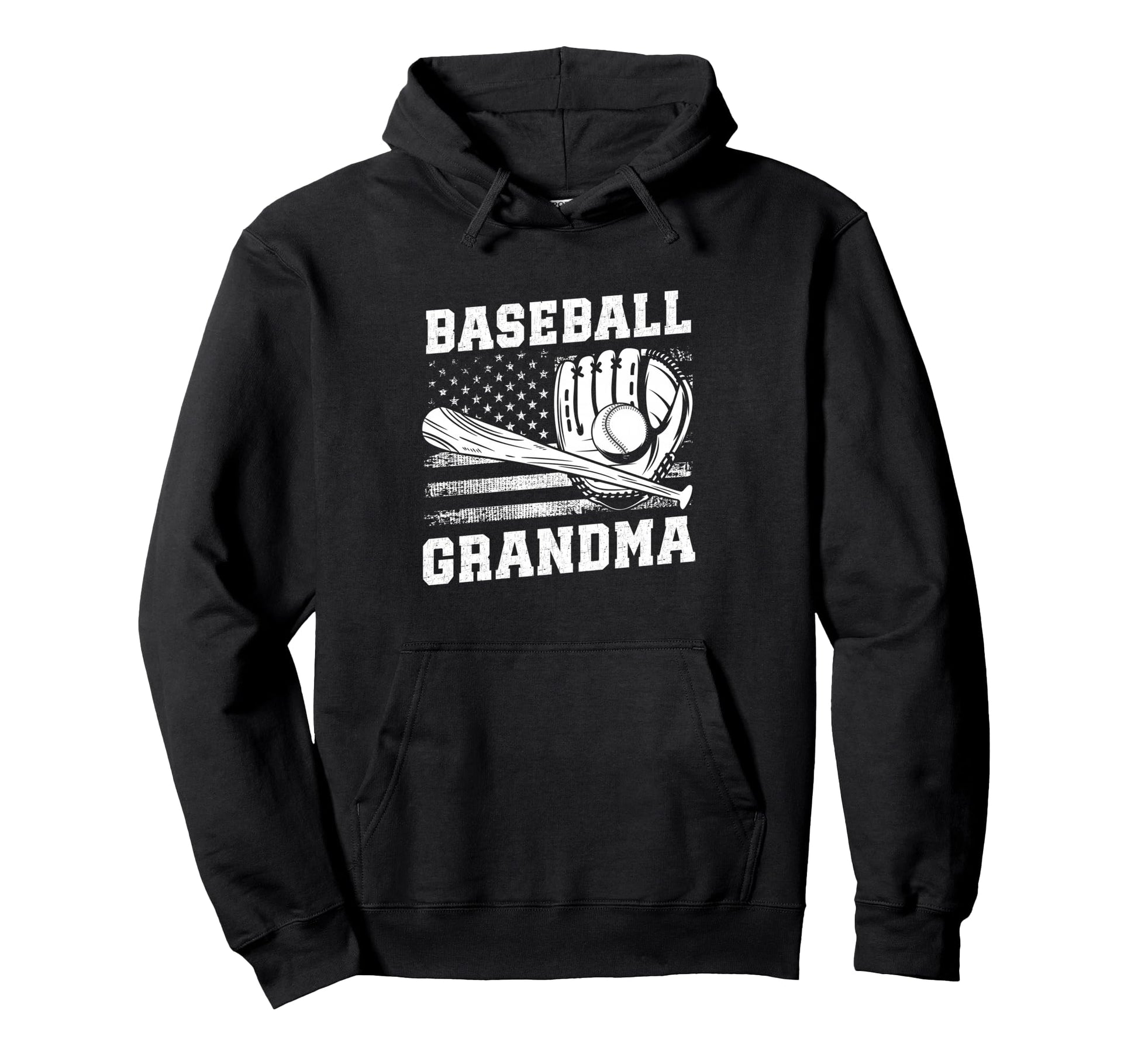 Baseball Grandma Usa Flag Hoodie - Custom Art Print for Adults - T-Shirt, Sweatshirt, Hoodie