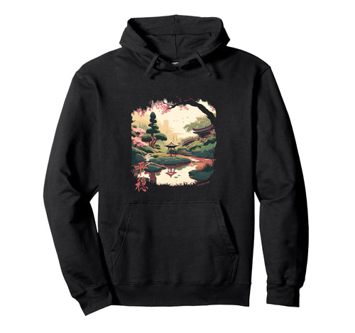 Japanese Garden Aesthetic Soft Grunge Hoodie - Minimalist Print Men Women - T-Shirt, Sweatshirt, Hoodie