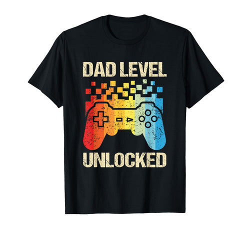 Dad Level Unlocked Funny New Dad T-Shirt - Fun Novelty Design Unisex - T-Shirt, Sweatshirt, Hoodie