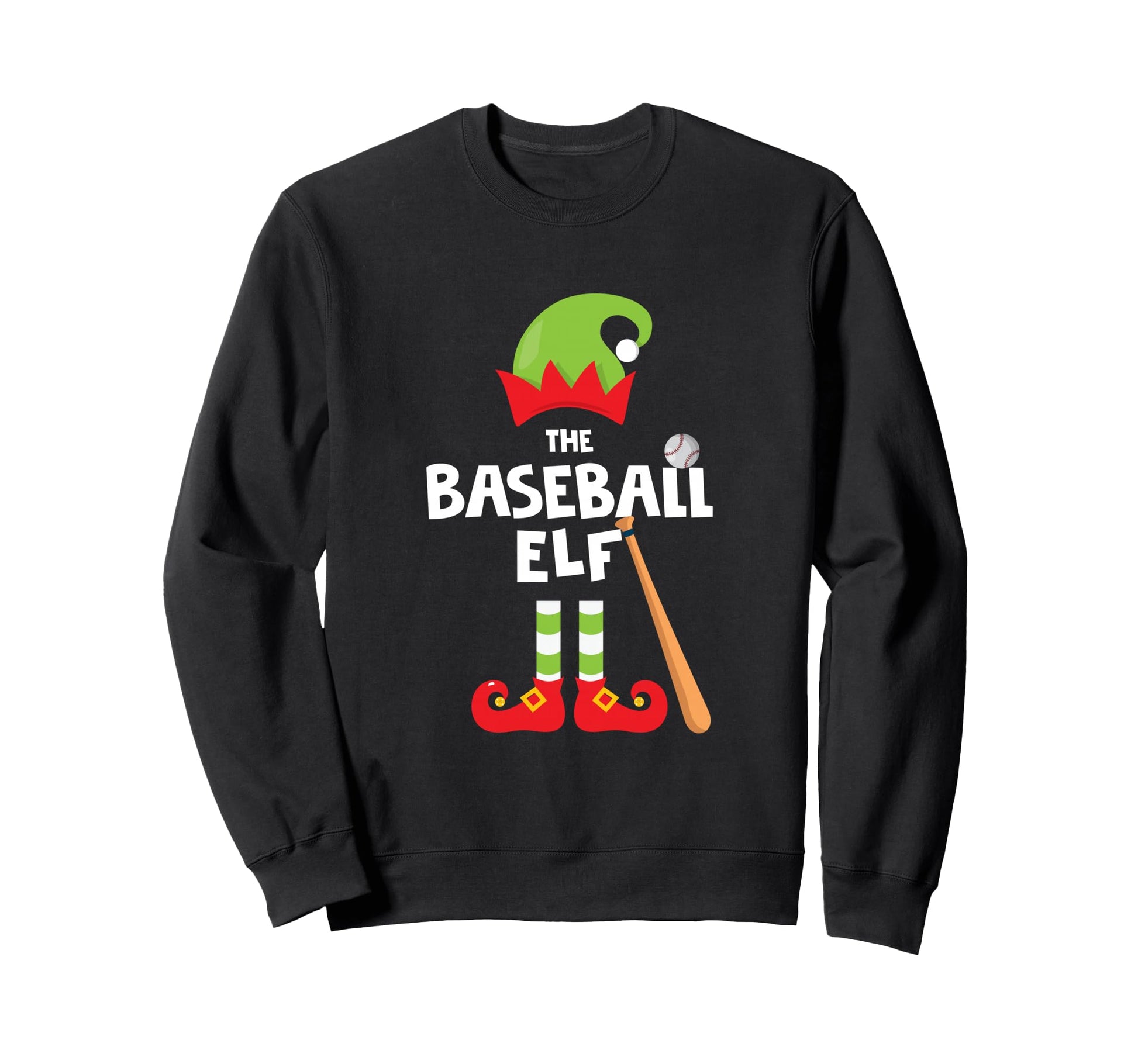 Adorable Baseball Elf Matching Family Sweatshirt - Trendy Graphic Unisex - T-Shirt, Sweatshirt, Hoodie