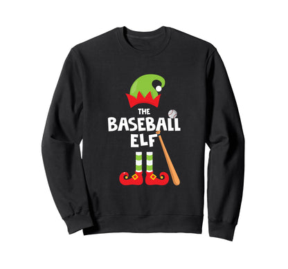 Adorable Baseball Elf Matching Family Sweatshirt - Trendy Graphic Unisex - T-Shirt, Sweatshirt, Hoodie