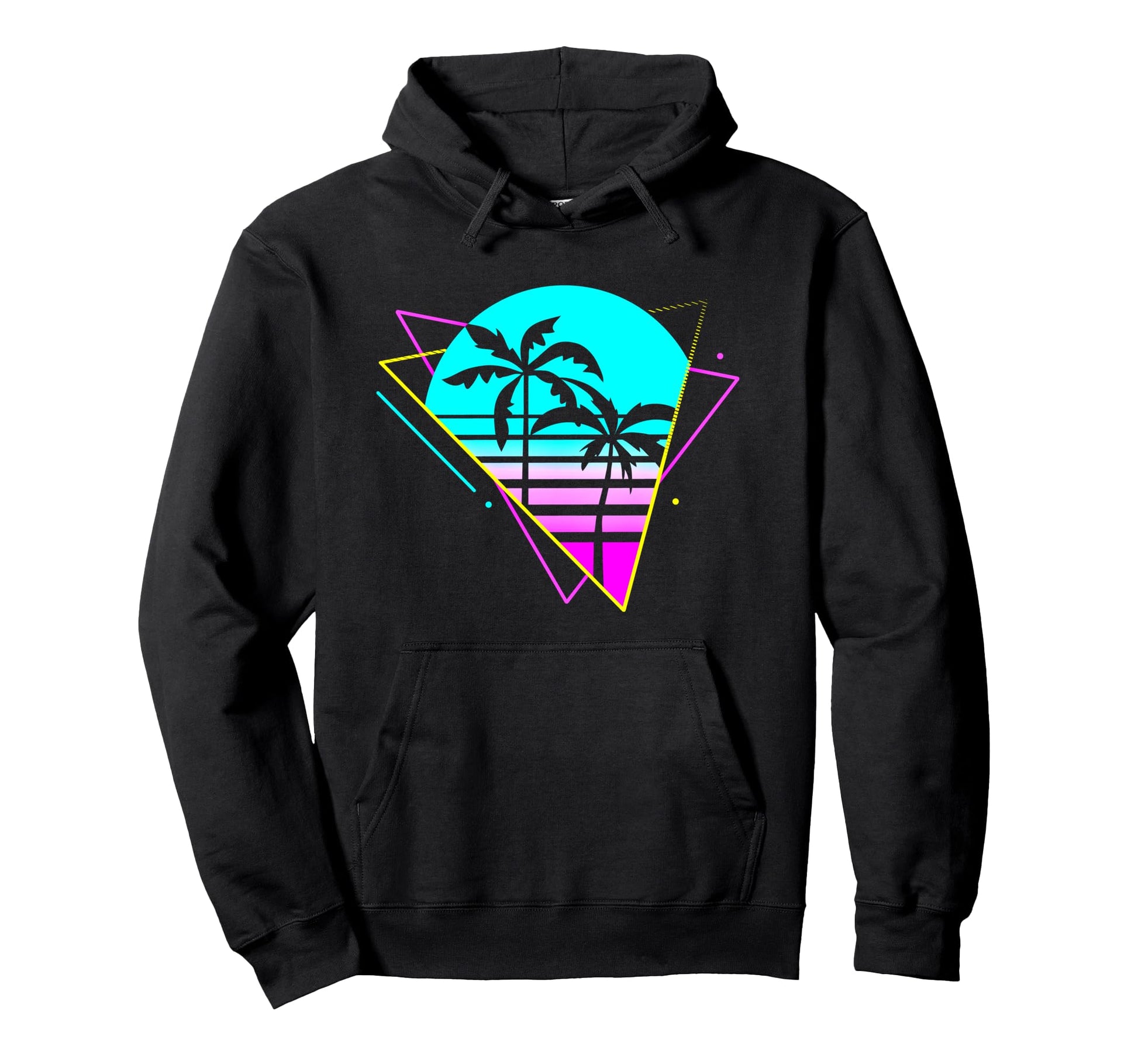 Vaporwave Aesthetic Palm Paradise Palm Hoodie - Graphic Print for Adults - T-Shirt, Sweatshirt, Hoodie