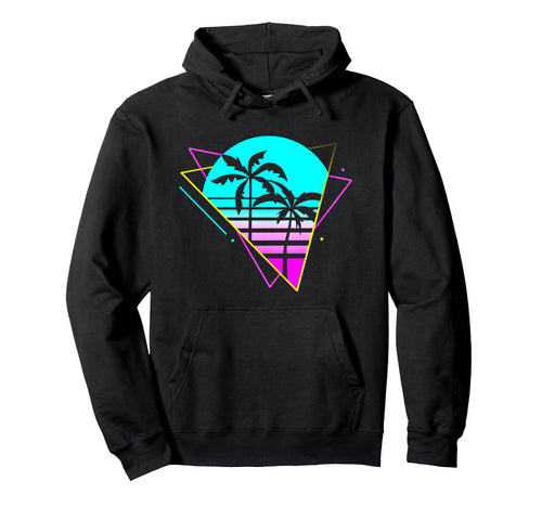 Vaporwave Aesthetic Palm Paradise Palm Hoodie - Graphic Print for Adults - T-Shirt, Sweatshirt, Hoodie