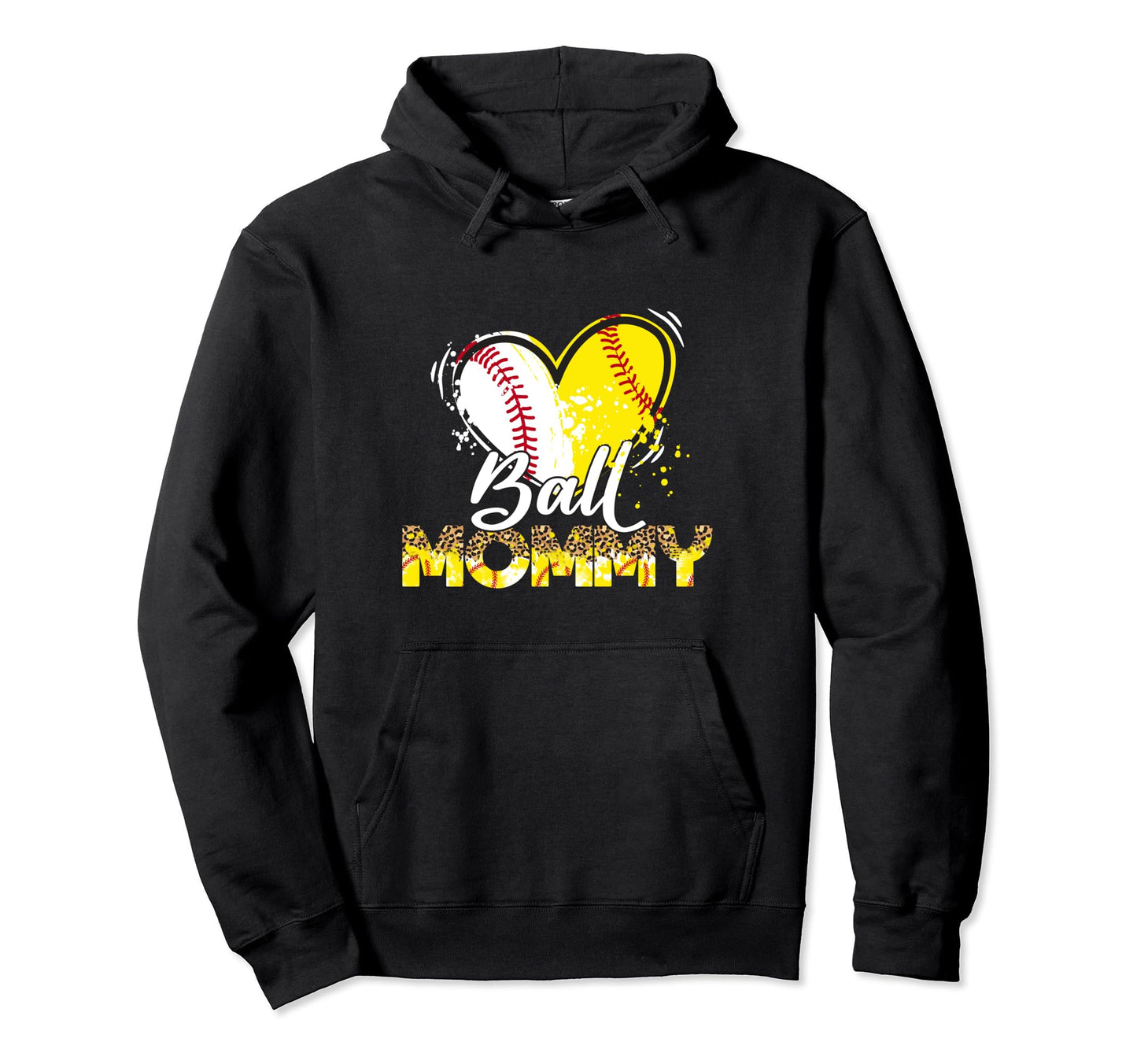 Mommy Both Baseball Softball Sport Matching Hoodie - Unique Graphic Unisex - T-Shirt, Sweatshirt, Hoodie