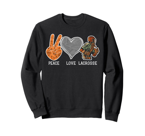 Lacrosse Lax Peace Love Lax Sweatshirt - Unique Graphic Unisex - T-Shirt, Sweatshirt, Hoodie