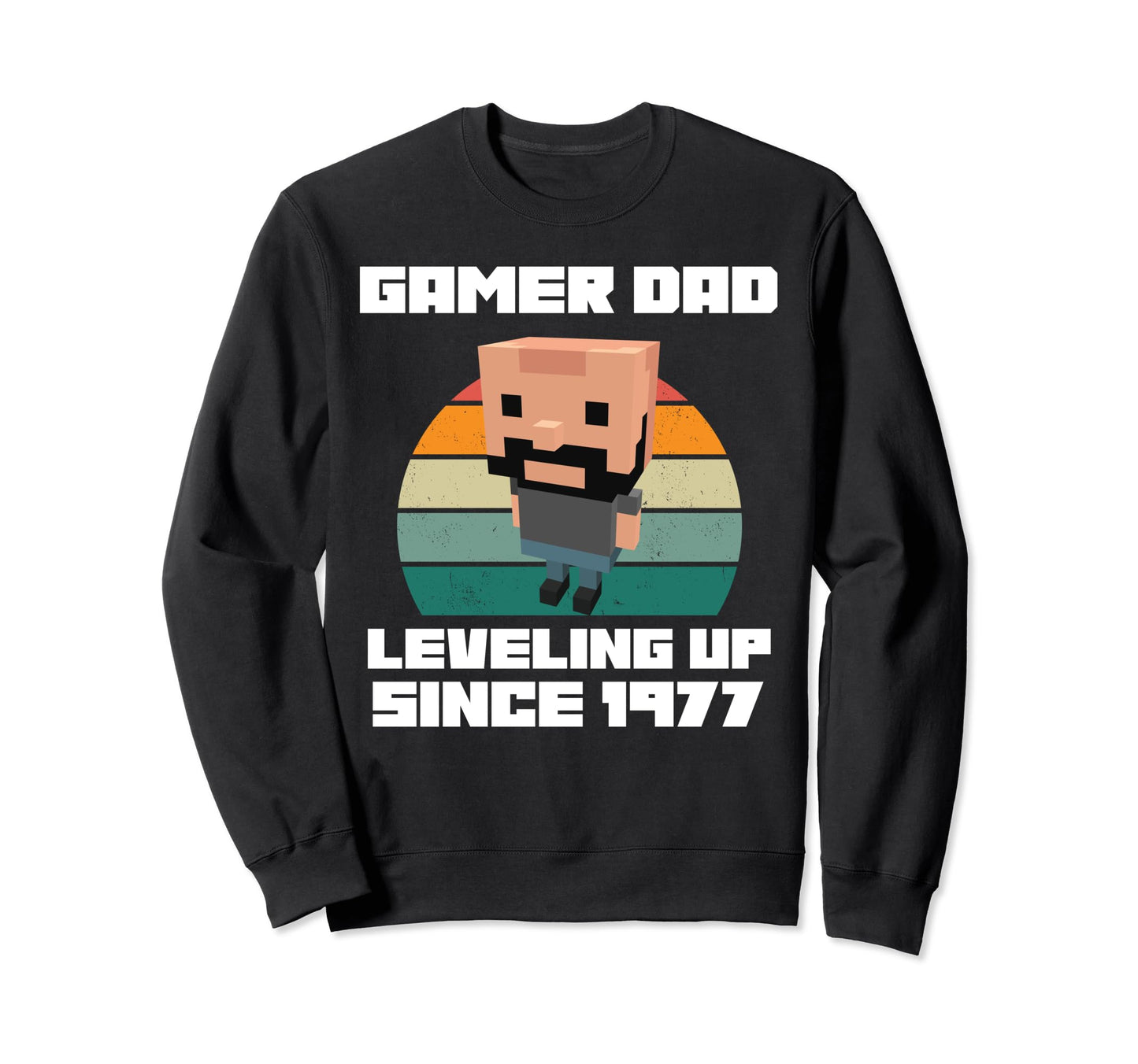 Gamer Dad Leveling Up Since 1977 Sweatshirt - Minimalist Print Unisex - T-Shirt, Sweatshirt, Hoodie