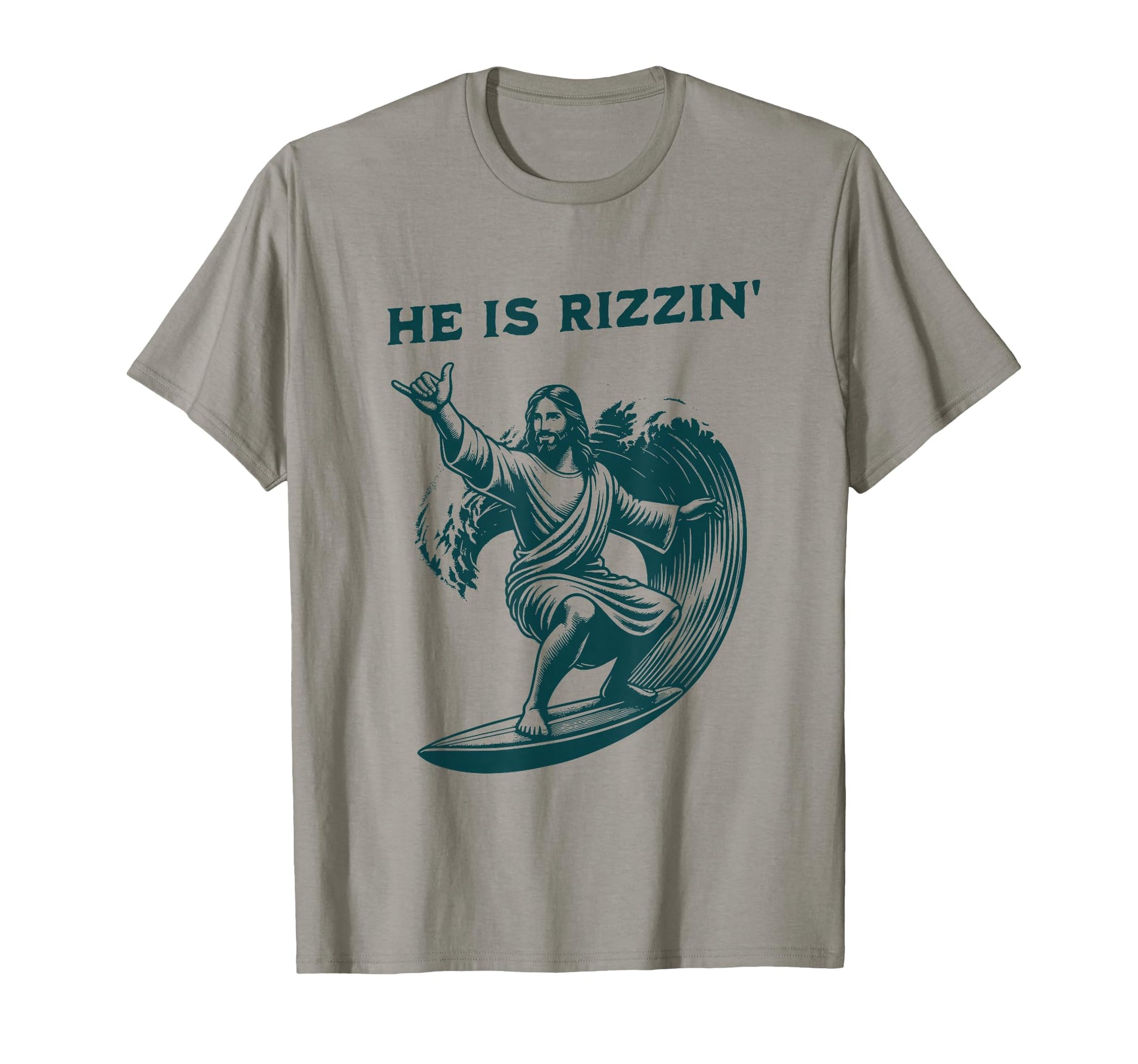 He Is Rizzin Jesus Surfing Funny T-Shirt - Streetwear Style Men Women - T-Shirt, Sweatshirt, Hoodie