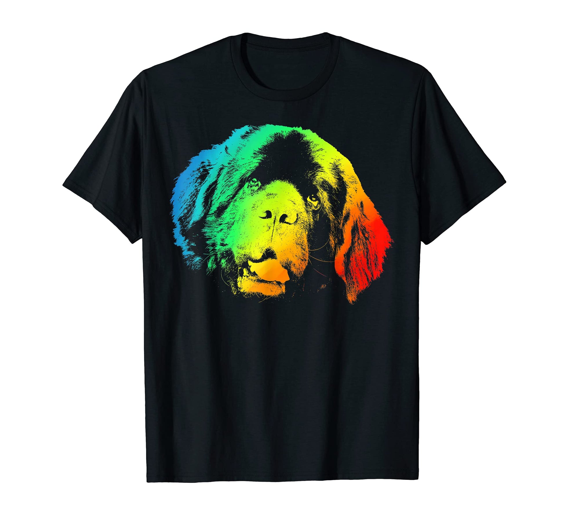 Newfoundland Dog Colorful Rainbow T-Shirt - Streetwear Style for Adults - T-Shirt, Sweatshirt, Hoodie