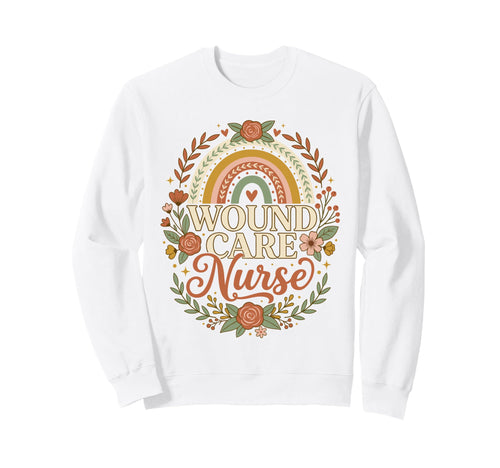 Wound Care Nurse Boho Rainbow Sweatshirt - Unique Graphic for Adults - T-Shirt, Sweatshirt, Hoodie