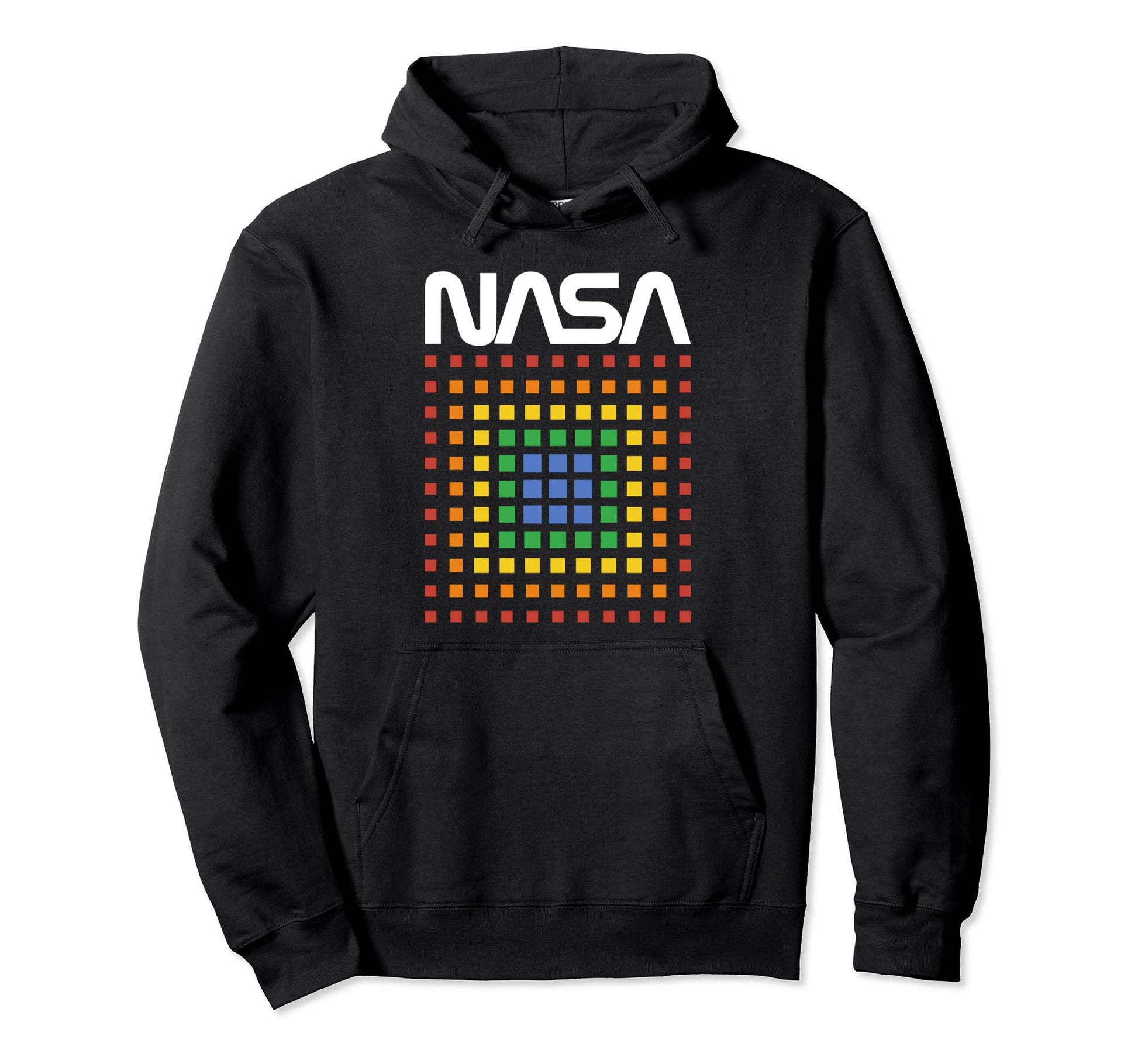 Nasa Rainbow Squares Technicolor Hoodie - Aesthetic Graphic for Adults - T-Shirt, Sweatshirt, Hoodie