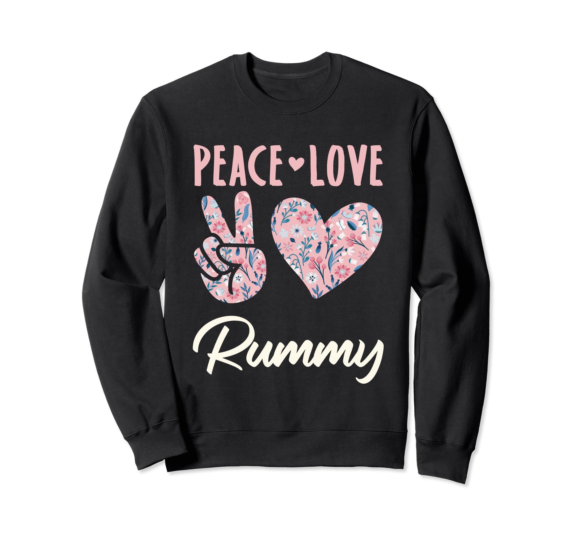 Peace Love Rummy Gifts And Hoodie - Fun Novelty Design Unisex - T-Shirt, Sweatshirt, Hoodie