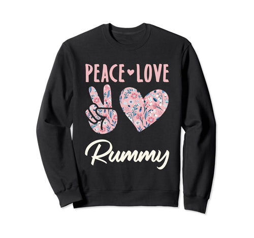 Peace Love Rummy Gifts And Hoodie - Fun Novelty Design Unisex - T-Shirt, Sweatshirt, Hoodie