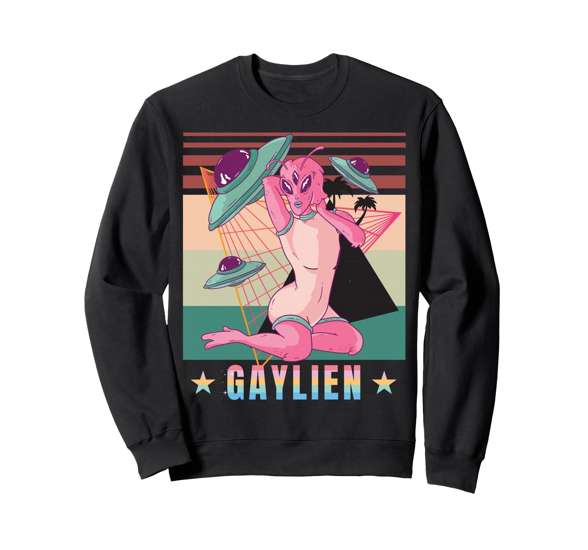 Gay Gaylien Alien Lgbtq Queer Sweatshirt - Casual Everyday Wear Unisex - T-Shirt, Sweatshirt, Hoodie