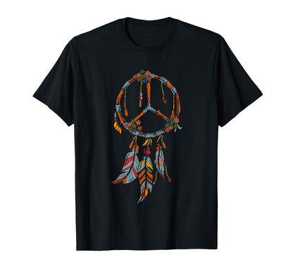 Native American Peace Sign Floral T-Shirt - Streetwear Style Unisex - T-Shirt, Sweatshirt, Hoodie