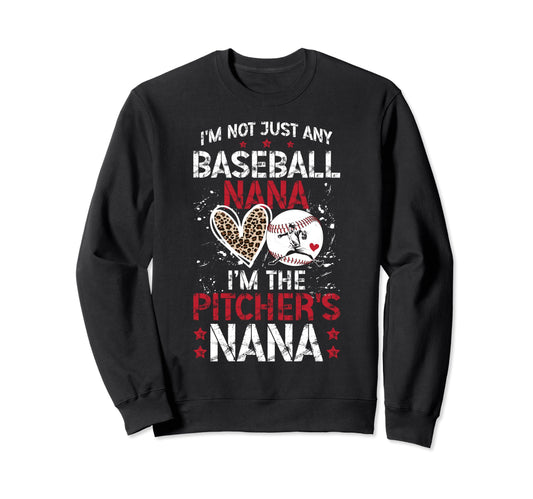 Im Baseball Pitcher Nana Baseball Sweatshirt - Novelty Apparel Men Women - T-Shirt, Sweatshirt, Hoodie