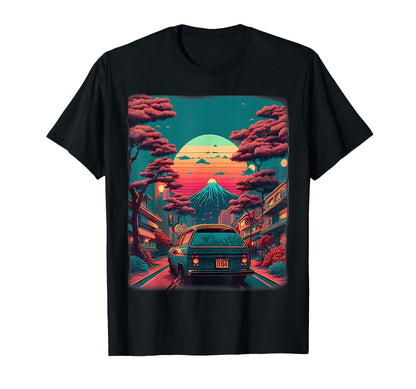 Aesthetic Vaporwave Japan 80S 90S Tokyo T-Shirt - Custom Art Print Unisex - T-Shirt, Sweatshirt, Hoodie