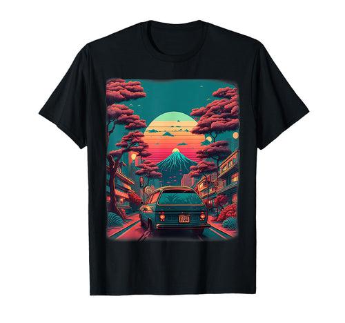 Aesthetic Vaporwave Japan 80S 90S Tokyo T-Shirt - Custom Art Print Unisex - T-Shirt, Sweatshirt, Hoodie