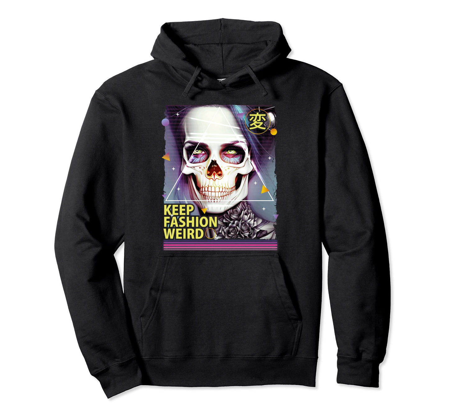 Cyberpunks Skull Japanese Vaporwave Anime Hoodie - Trendy Graphic Unisex - T-Shirt, Sweatshirt, Hoodie