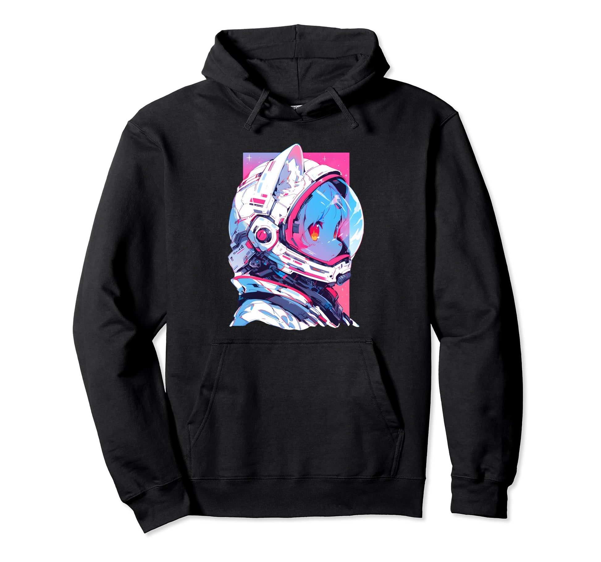 80S 90S Aesthetic Vaporwave Space Cat Hoodie - Streetwear Style for Adults - T-Shirt, Sweatshirt, Hoodie