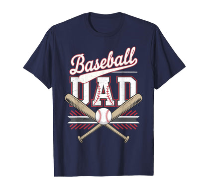 Baseball Dad Fathers Day Husband T-Shirt - Fun Novelty Design for Adults - T-Shirt, Sweatshirt, Hoodie