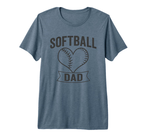 Softball Dad Minimalist Proud Father T-Shirt - Unique Graphic Men Women - T-Shirt, Sweatshirt, Hoodie