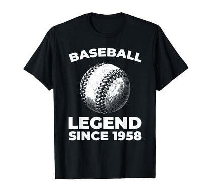 Born 1958 Baseballer Sport Team T-Shirt - Streetwear Style Men Women - T-Shirt, Sweatshirt, Hoodie