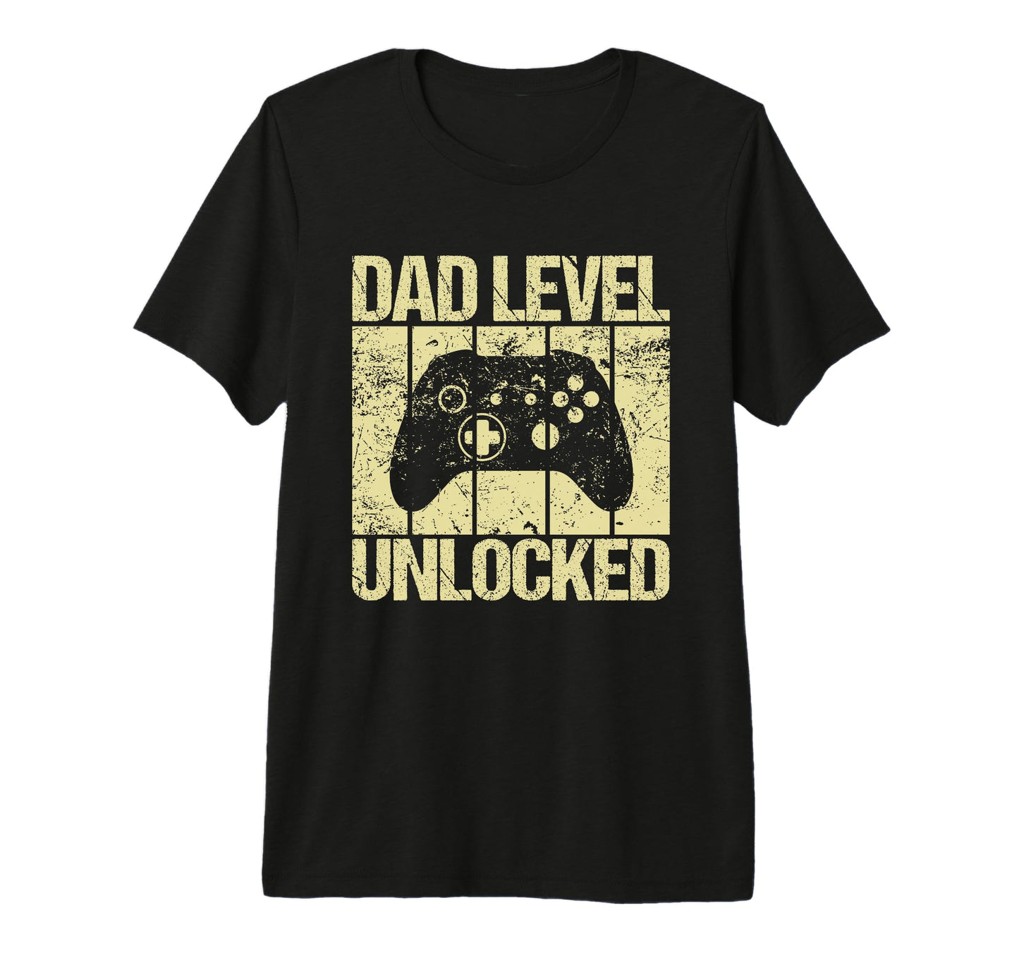 Dad Level Unlocked Gaming Controller T-Shirt - Minimalist Print Men Women - T-Shirt, Sweatshirt, Hoodie