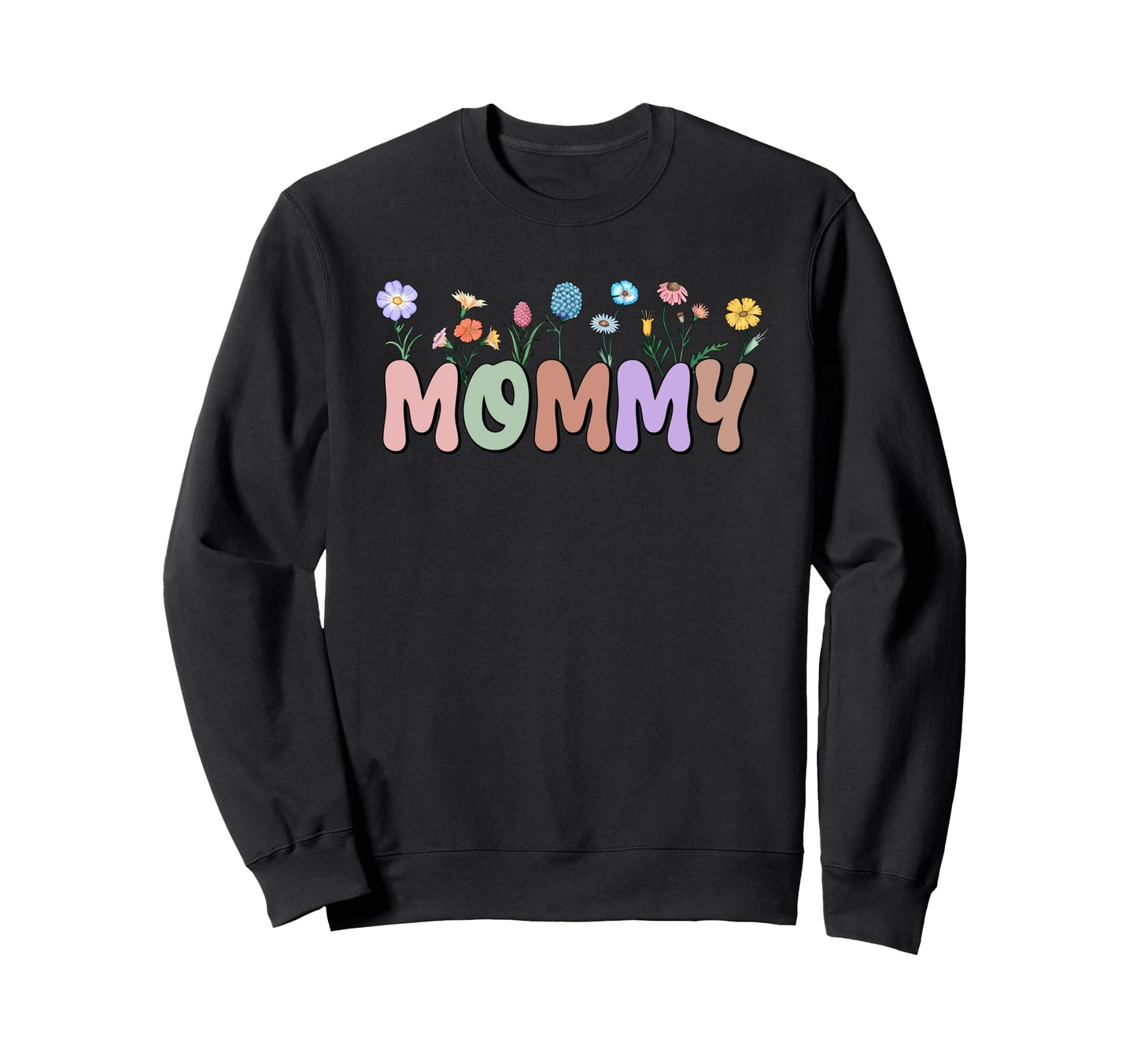 Mommy Wildflowers Mother Boho Sweatshirt - Aesthetic Graphic Men Women - T-Shirt, Sweatshirt, Hoodie
