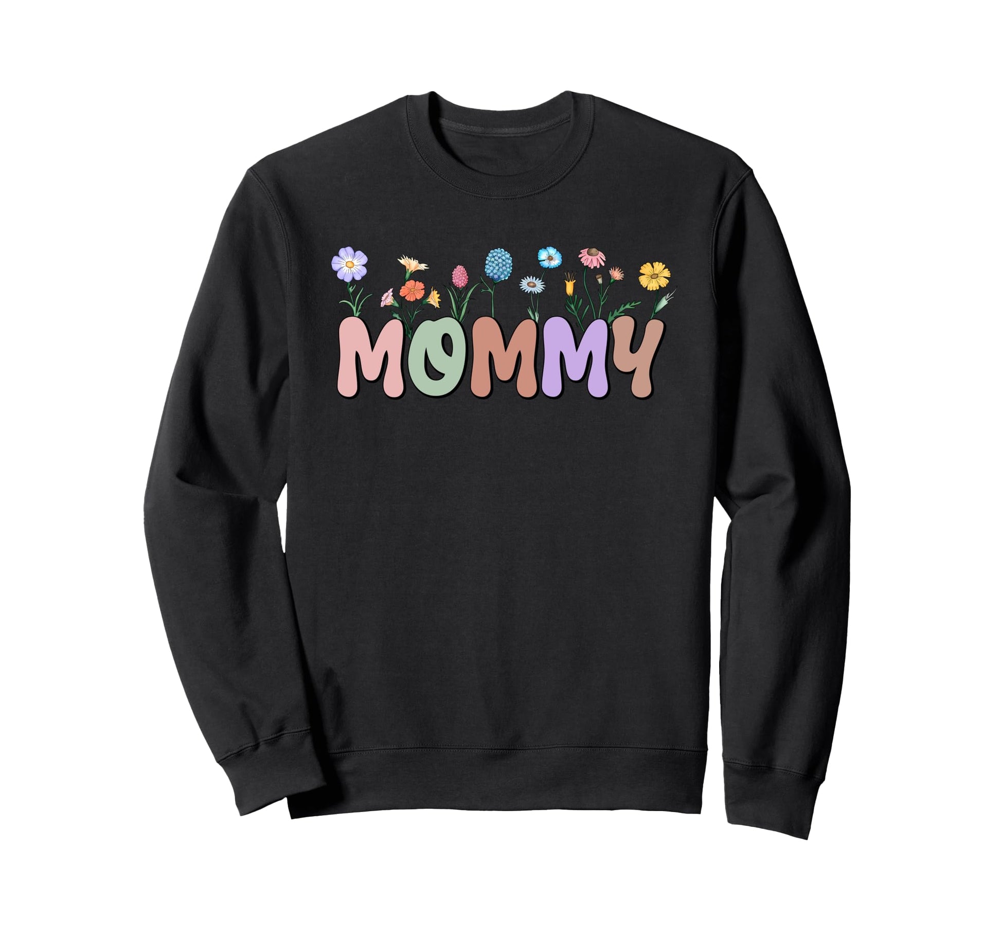 Mommy Wildflowers Mother Boho Sweatshirt - Aesthetic Graphic Men Women - T-Shirt, Sweatshirt, Hoodie