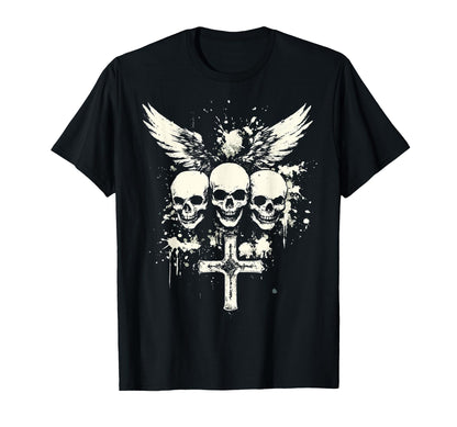 Skull Cross Goth Gothic Emo Alt T-Shirt - Fun Novelty Design Men Women - T-Shirt, Sweatshirt, Hoodie