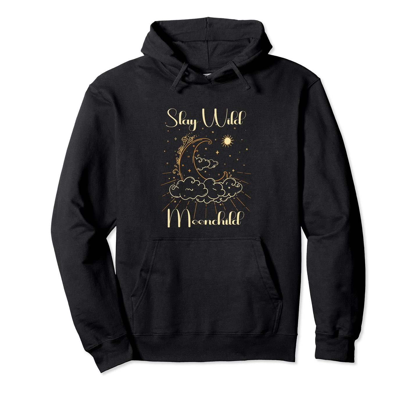Stay Wild Moon Child Gift Peace Moon Love Hoodie - Unique Graphic Men Women - T-Shirt, Sweatshirt, Hoodie