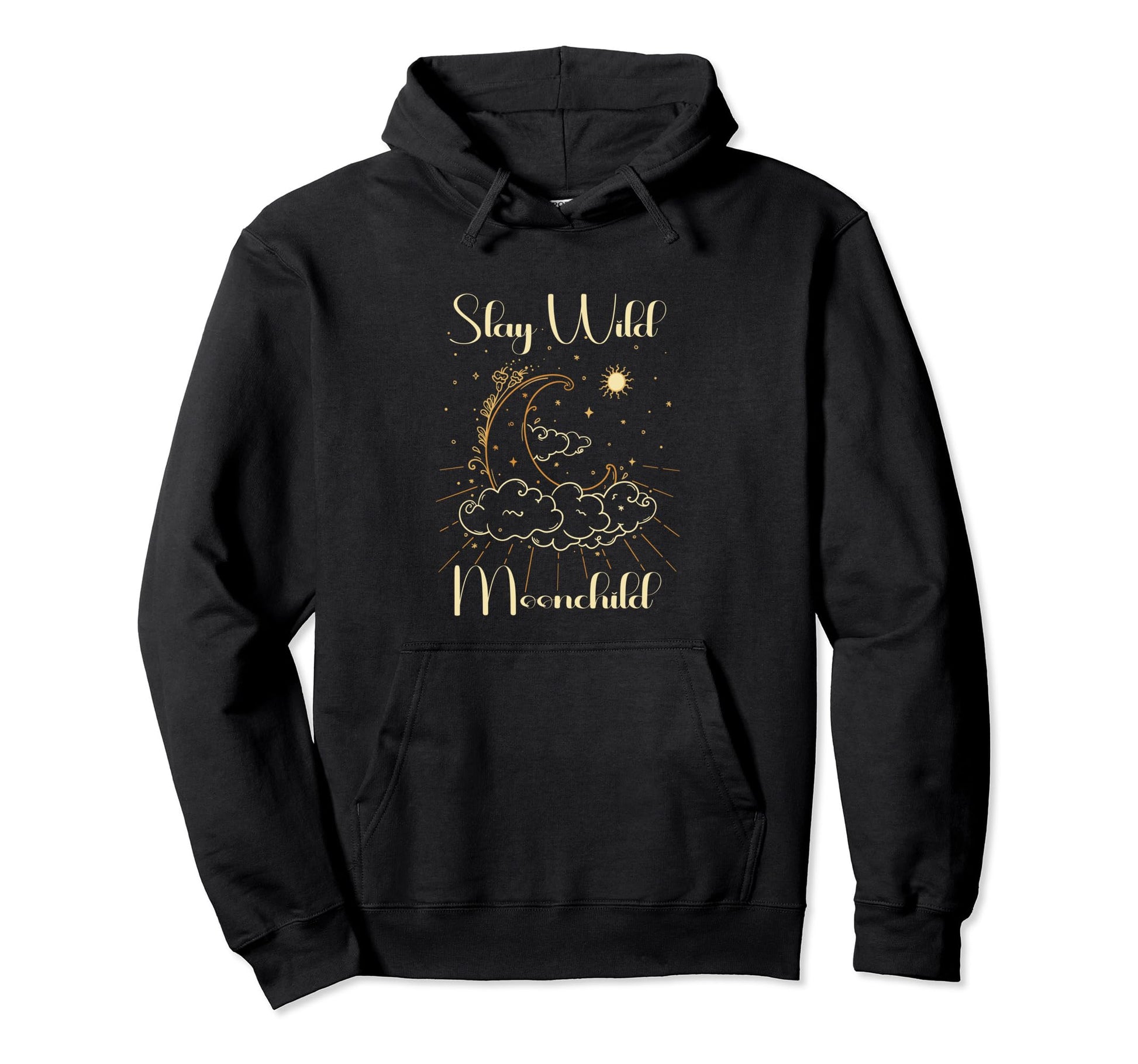 Stay Wild Moon Child Gift Peace Moon Love Hoodie - Unique Graphic Men Women - T-Shirt, Sweatshirt, Hoodie