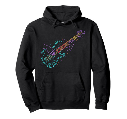 Electric Guitar Rock N Roll Rock Hoodie - Minimalist Print for Adults - T-Shirt, Sweatshirt, Hoodie