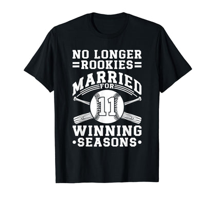 11Th Wedding Anniversary Baseball T-Shirt - Minimalist Print Men Women - T-Shirt, Sweatshirt, Hoodie