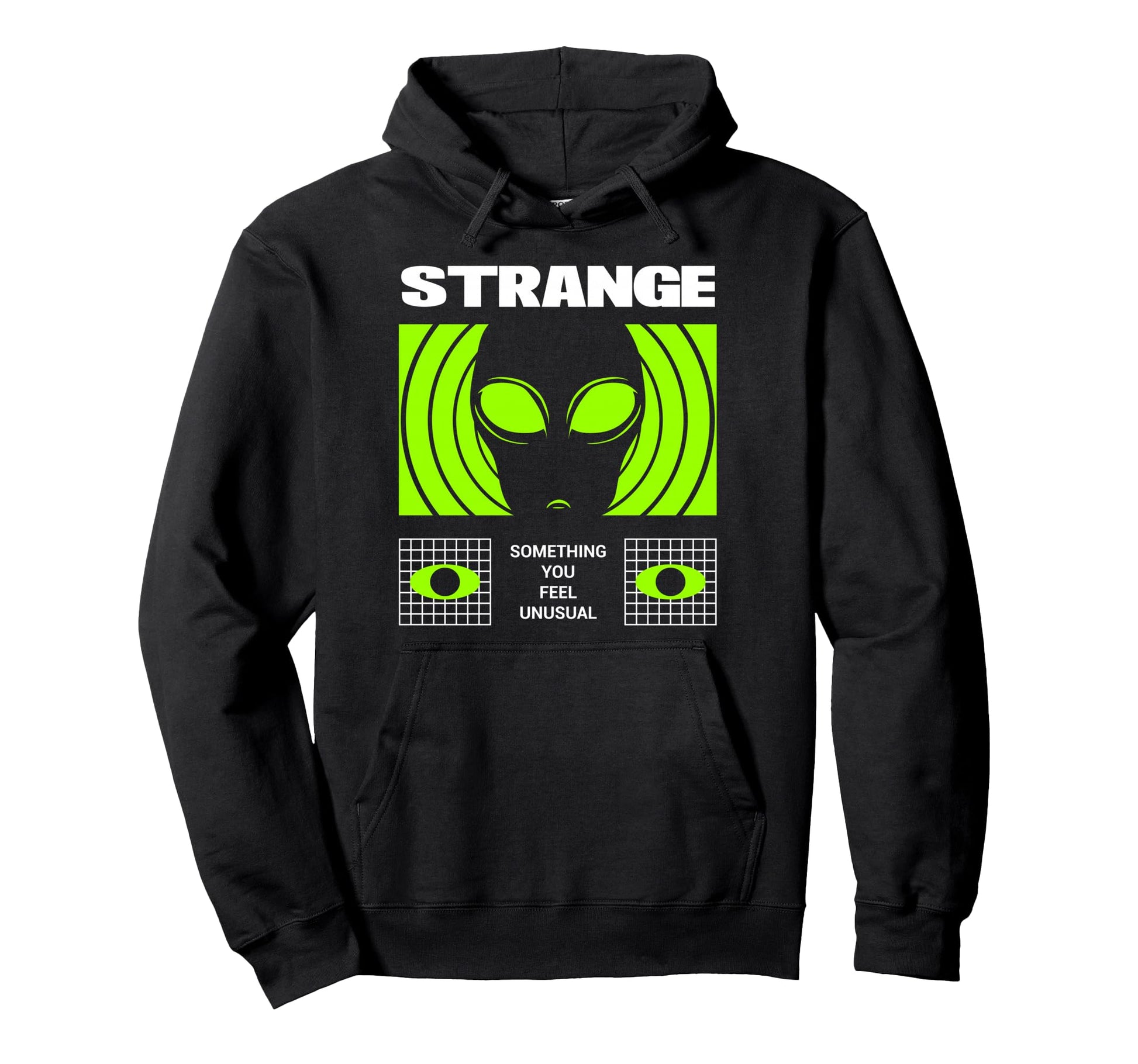Strange Alien Aesthetic Edgy Streetwear Hoodie - Novelty Apparel Unisex - T-Shirt, Sweatshirt, Hoodie