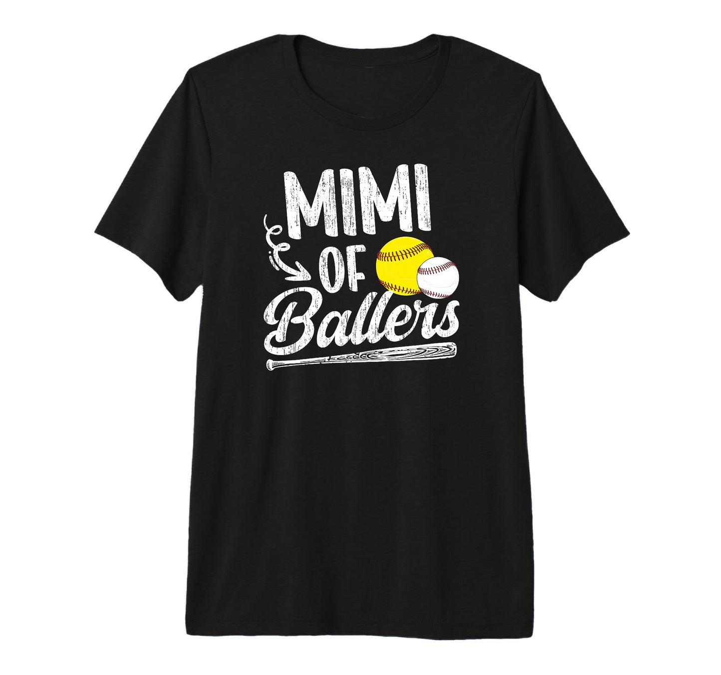 Mimi Ballers Baseball Softball Mimi T-Shirt - Trendy Graphic for Adults - T-Shirt, Sweatshirt, Hoodie