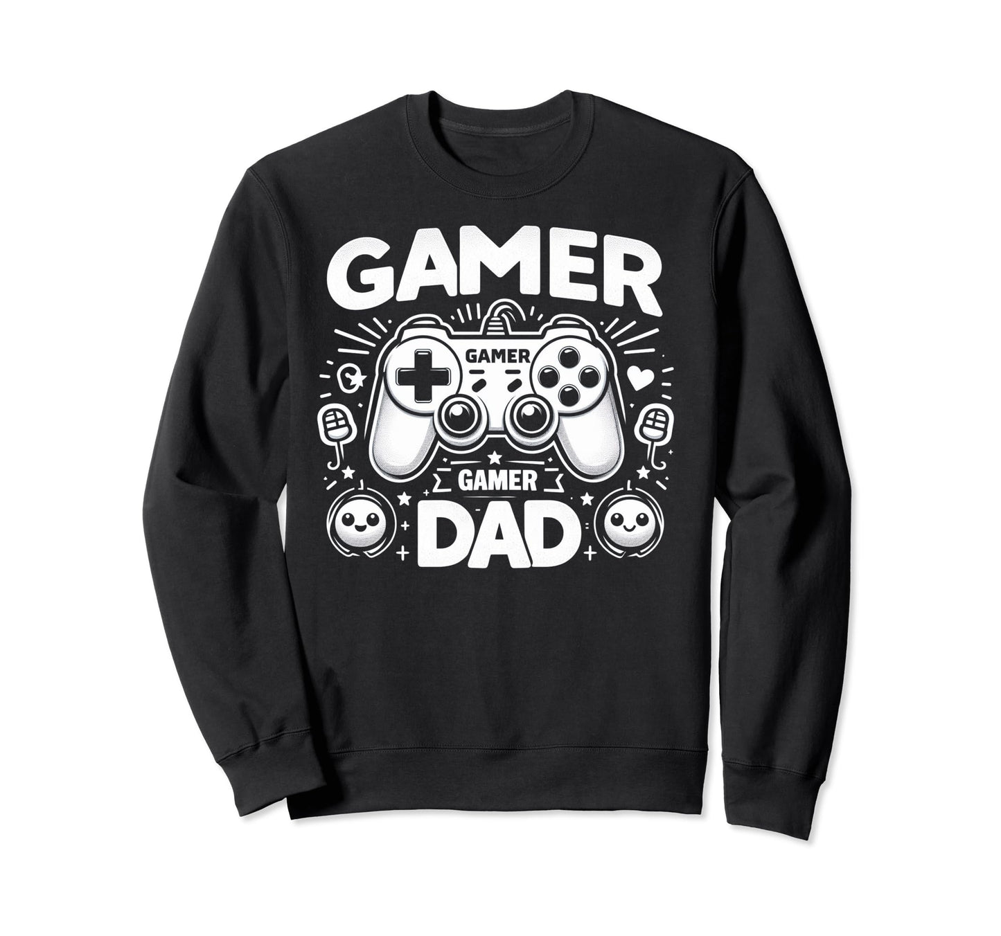 Gamer Dad Game Controller Gaming Sweatshirt - Custom Art Print for Adults - T-Shirt, Sweatshirt, Hoodie