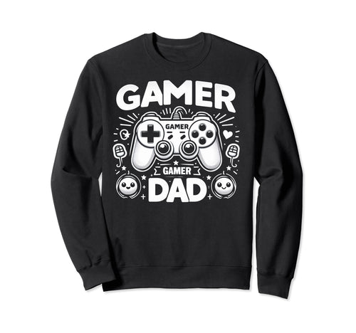 Gamer Dad Game Controller Gaming Sweatshirt - Custom Art Print for Adults - T-Shirt, Sweatshirt, Hoodie
