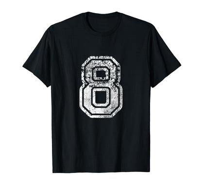 Jersey Number 8 Eight Football Number T-Shirt - Unique Graphic for Adults - T-Shirt, Sweatshirt, Hoodie
