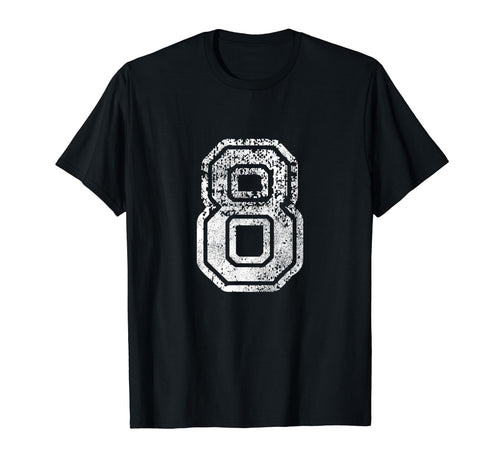 Jersey Number 8 Eight Football Number T-Shirt - Unique Graphic for Adults - T-Shirt, Sweatshirt, Hoodie