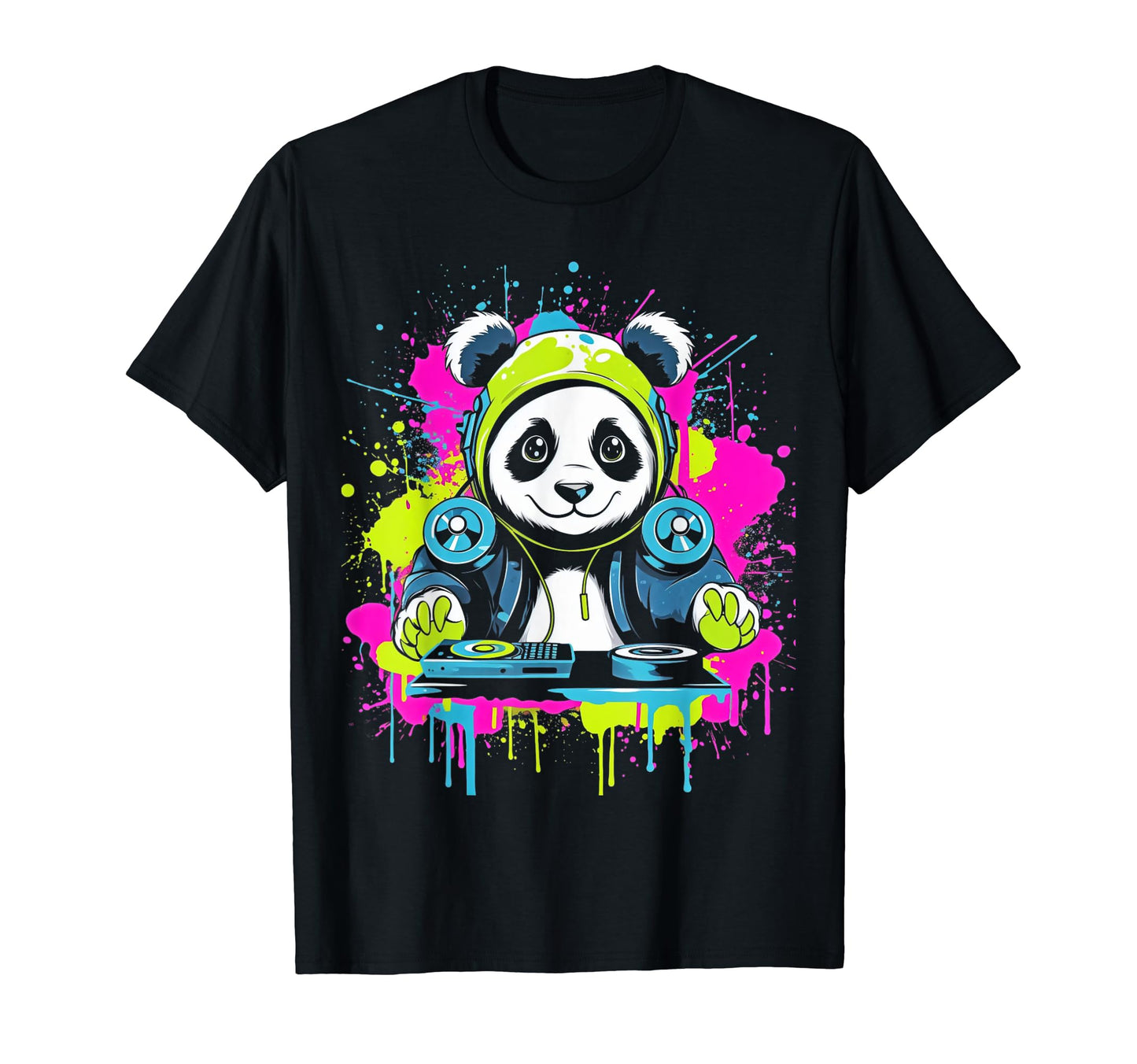 Kawaii Panda Dj Japanese Edm Y2K T-Shirt - Novelty Apparel Unisex - T-Shirt, Sweatshirt, Hoodie