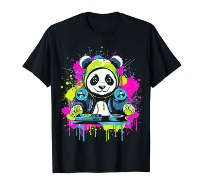 Kawaii Panda Dj Japanese Edm Y2K T-Shirt - Novelty Apparel Unisex - T-Shirt, Sweatshirt, Hoodie
