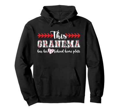 Proud Grandma Baseball Catcher Grandma Hoodie - Novelty Apparel for Adults - T-Shirt, Sweatshirt, Hoodie
