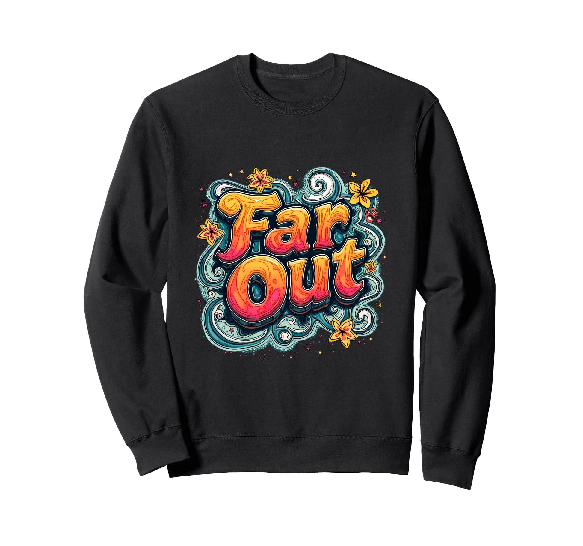 Typography 70S Groovy Aesthetic Sweatshirt - Custom Art Print Unisex - T-Shirt, Sweatshirt, Hoodie