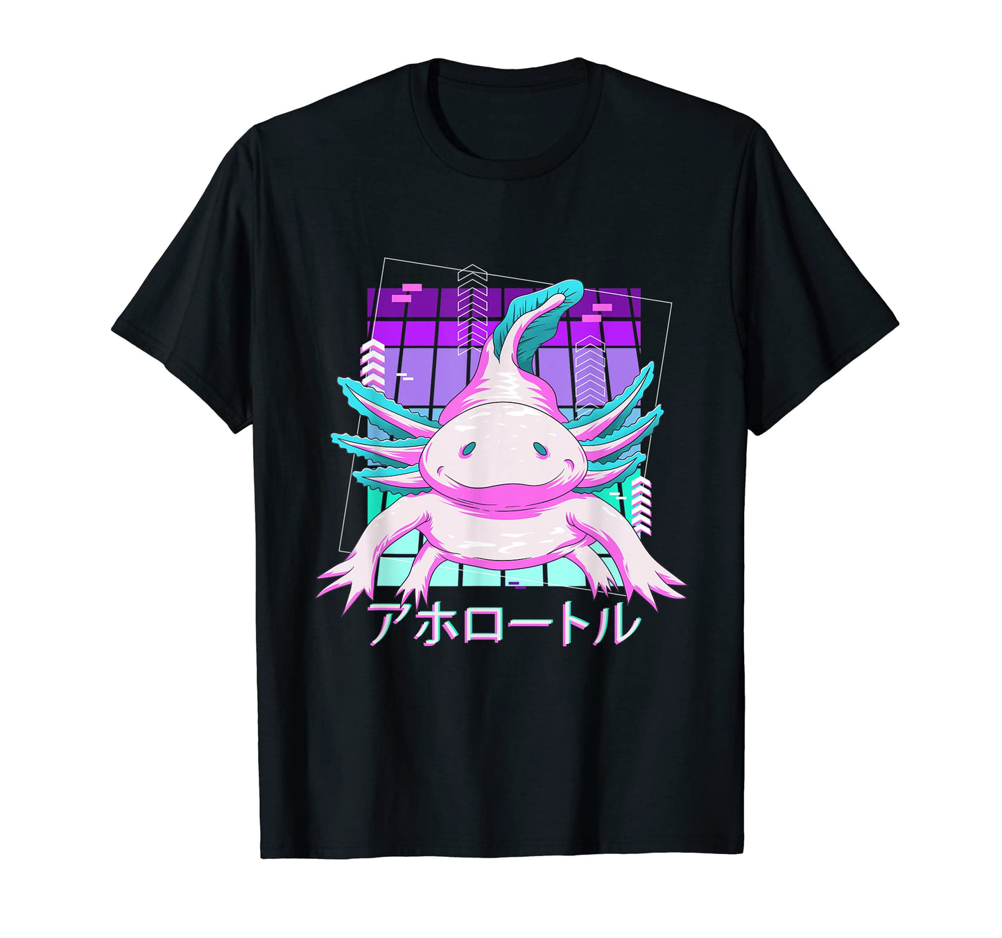 Axolotl Vaporwave Aesthetic 90S T-Shirt - Fun Novelty Design Unisex - T-Shirt, Sweatshirt, Hoodie