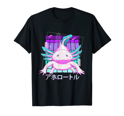 Axolotl Vaporwave Aesthetic 90S T-Shirt - Fun Novelty Design Unisex - T-Shirt, Sweatshirt, Hoodie