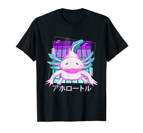 Axolotl Vaporwave Aesthetic 90S T-Shirt - Fun Novelty Design Unisex - T-Shirt, Sweatshirt, Hoodie